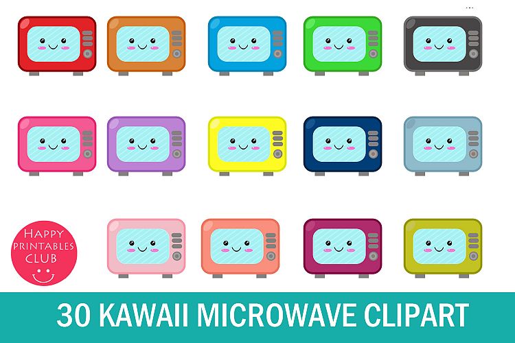 30 Microwave Clipart-Kawaii Microwave-Cute Microwave Clipart