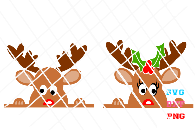 Peeking Reindeer svg, Christmas svg,santa svg