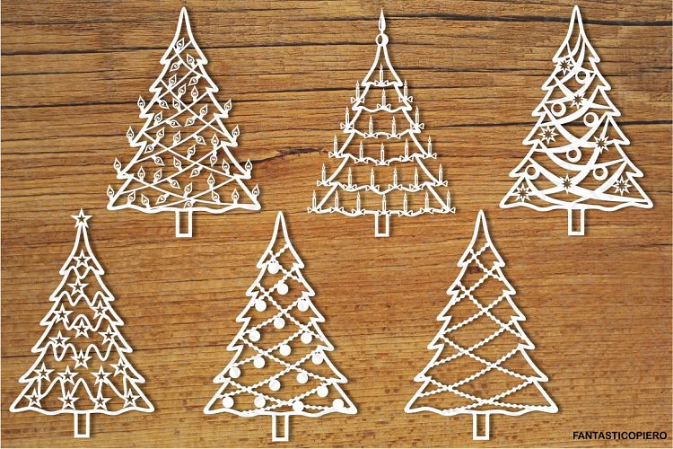 Christmas tree 2 SVG files for Silhouette Cameo and Cricut.