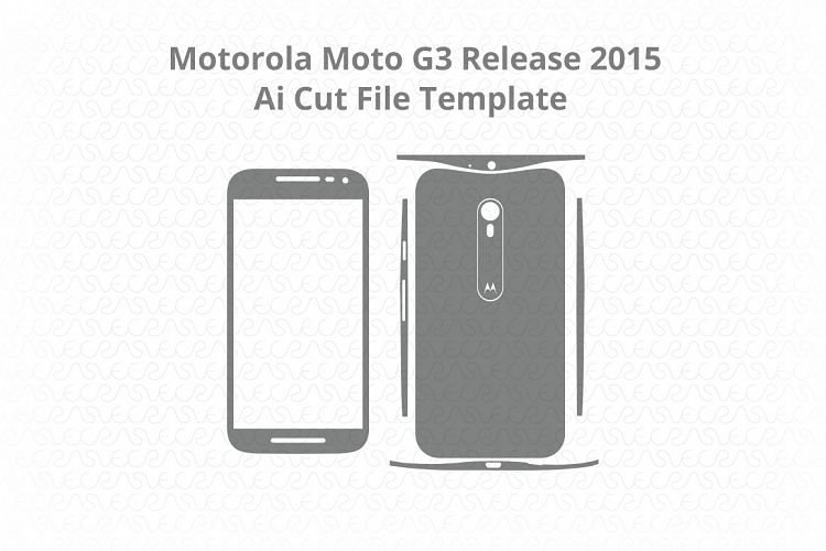 Motorola Moto G3 Vinyl Skin Cut File Template 2015