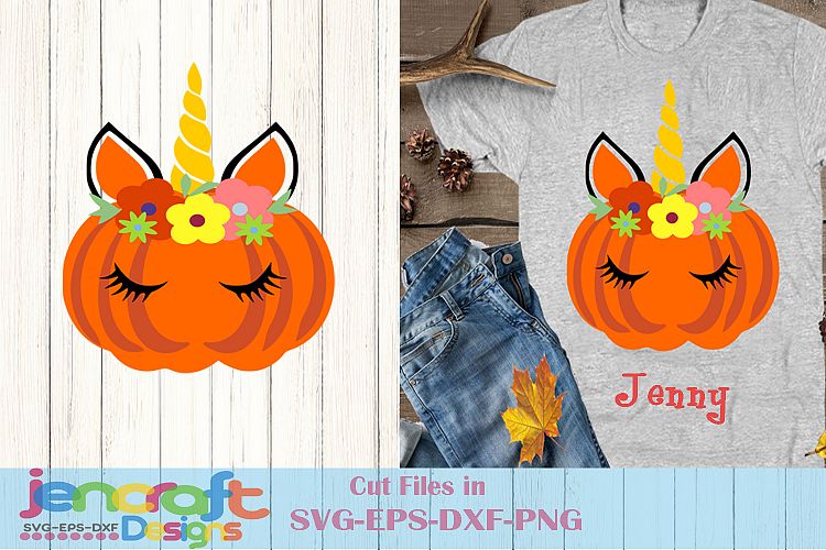 Pumpkin Unicorn SVG - Fall Unicorn Thanksgiving SVG File