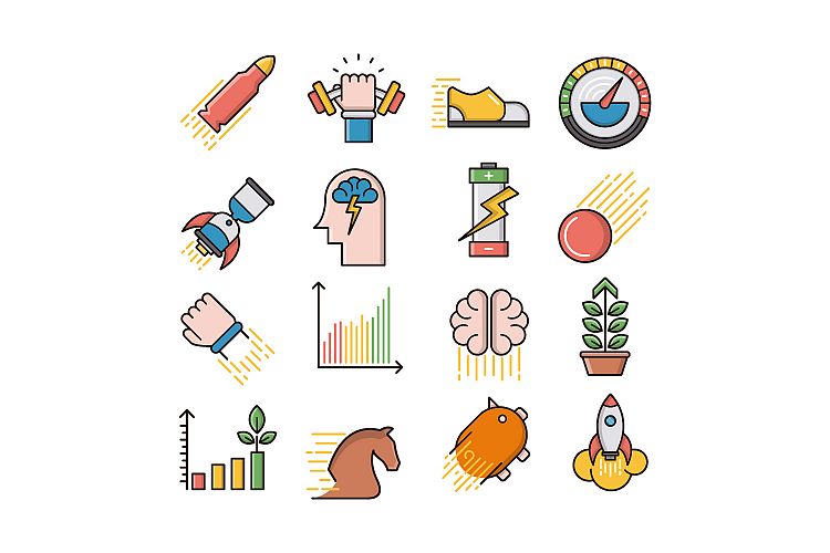 Performance icons set