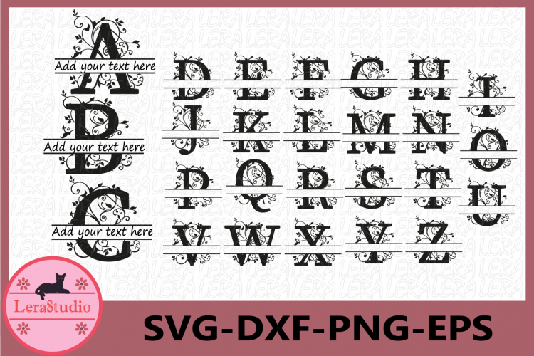 Download Alphabet Svg, Split Letter Monogram, Alphabet Split Monogram