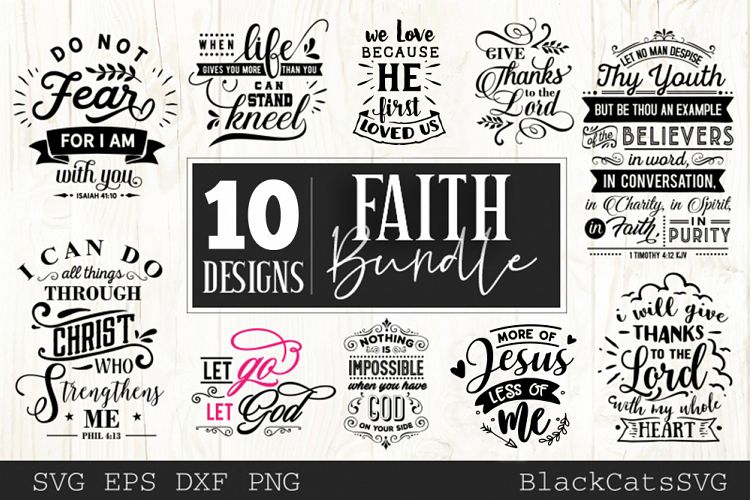 Faith SVG bundle 10 designs Christian SVG bundle vol 2 (219578) | SVGs