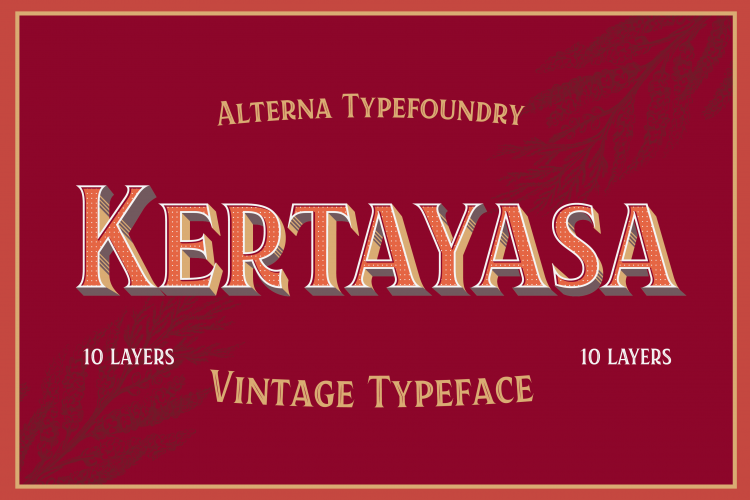 Kertayasa Layered Typeface 60% OFF