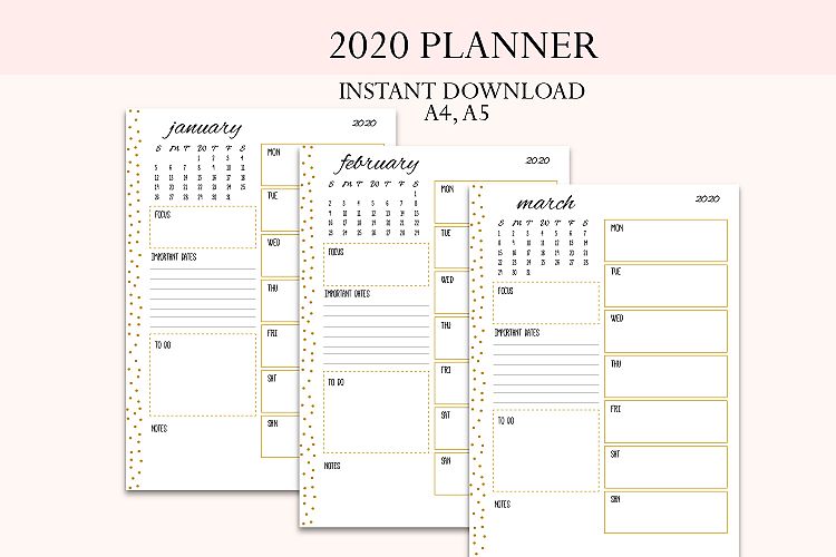 Womens Planner 2020 Calendar 2020 Planner