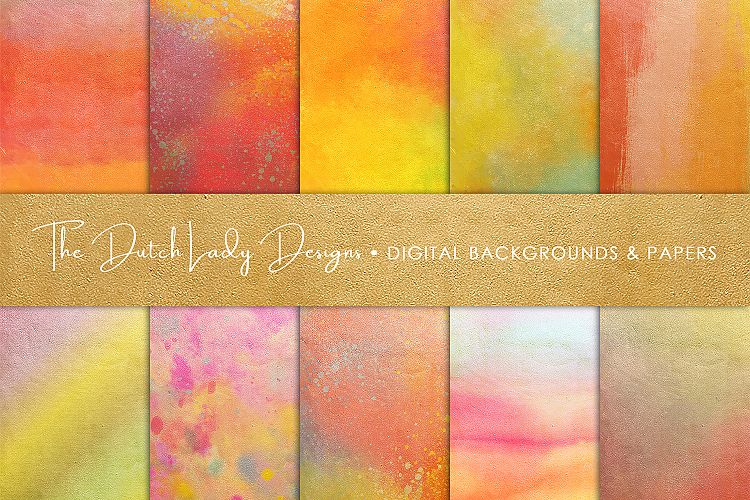 Golden Rainbow Scrapbook Papers