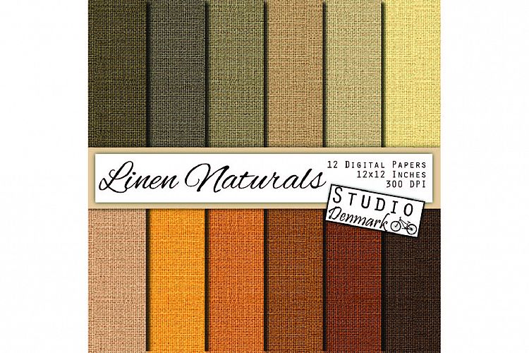 Linen Digital Paper - 12 Natural / Neutral Colors Burlap