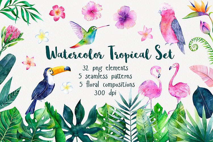 Tropical Watercolor Set