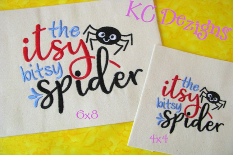 Itsy Bitsy Spider Machine Embroidery Design