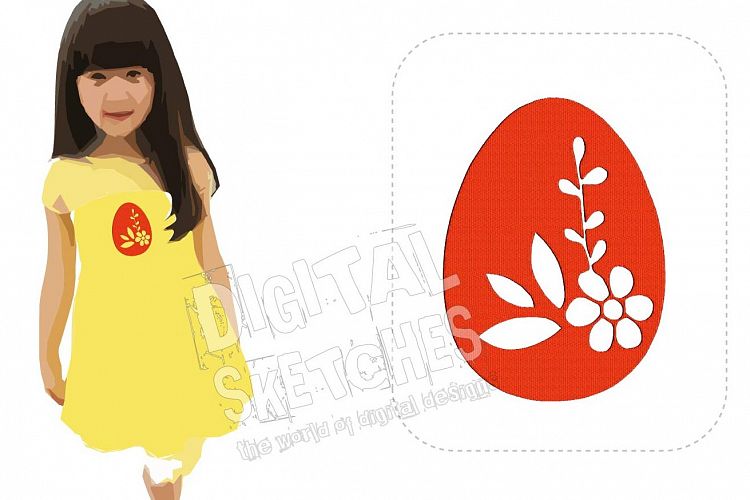 Easter Egg Applique Design Machine Embroidery 3 Sizes