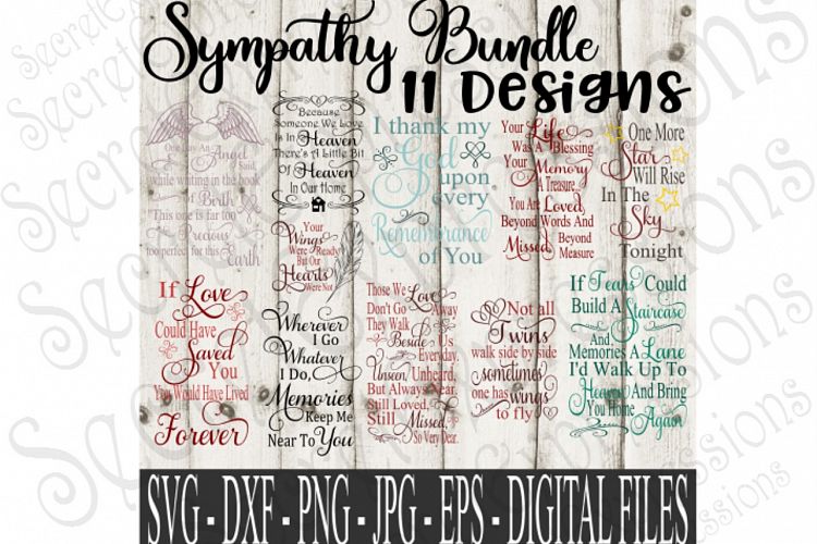 Sympathy SVG Bundle Memorial SVG Set