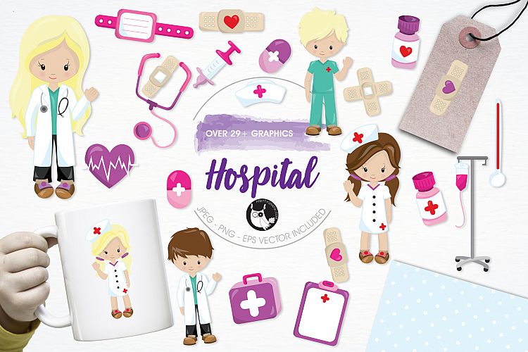 Hospital graphics and illustrations
