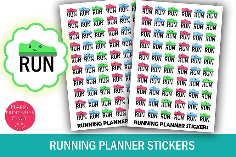 Running Planner Stickers-Fitness Tracker-Workout Stickers