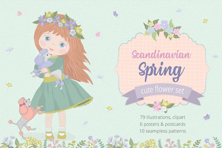  Scandinavian Spring Illustrations