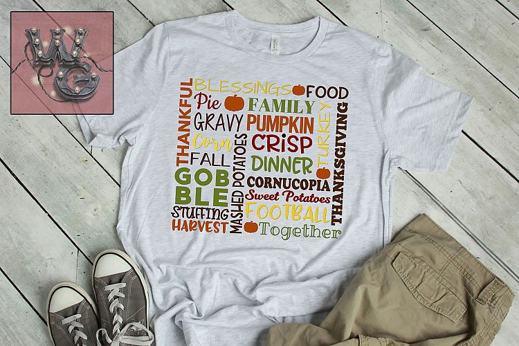 Thanksgiving Subway Art SVG DXF PNG JPG Commercial