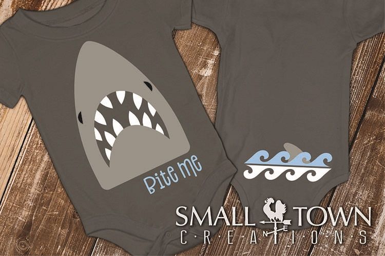 Shark, Wave, Ocean, Sea, Coral, SVG, Psd, Ai, cut file