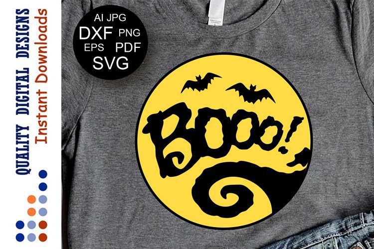 Halloween sign svg BOO! Fall decor Bats clipart Ghost