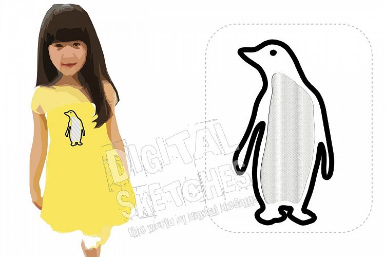 Penguin Animals Machine Embroidery Design 4 Sizes