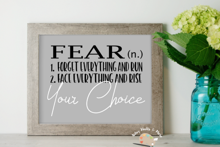 Fear Printable Wall Art Christian, Faith over Fear print