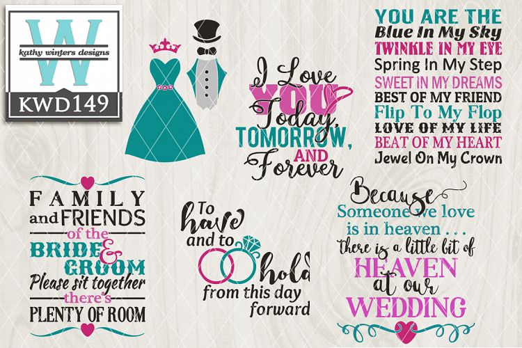 Wedding Cutting File KWD149 example image 1
