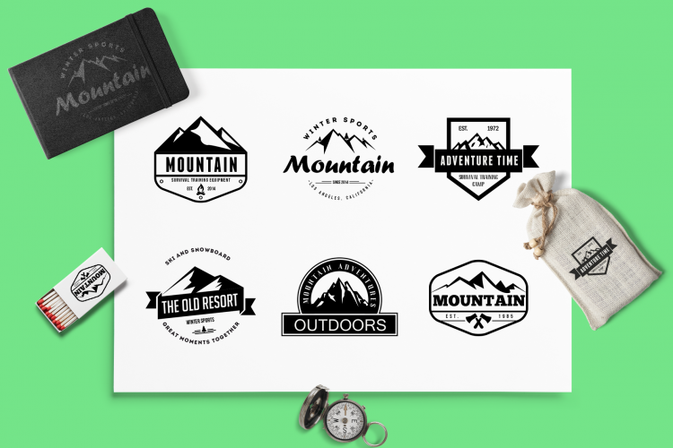 Mountain Vintage Logo Badges