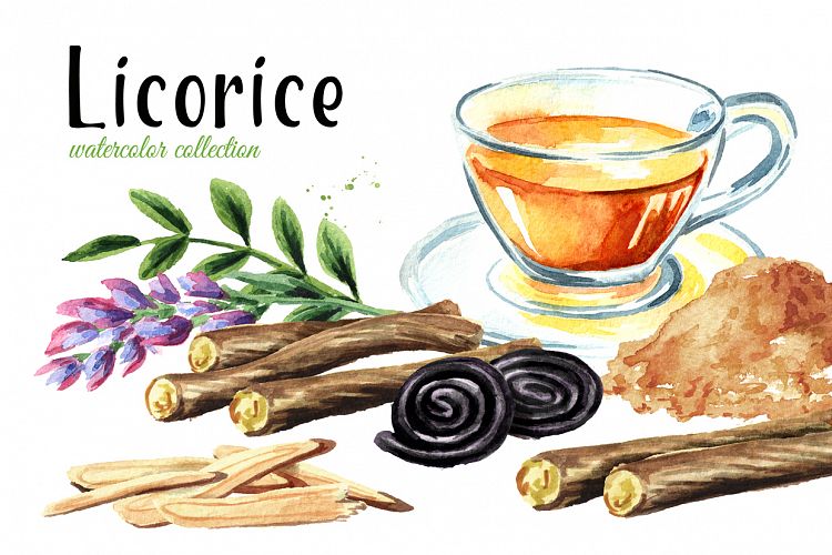Licorice. Watercolor collection