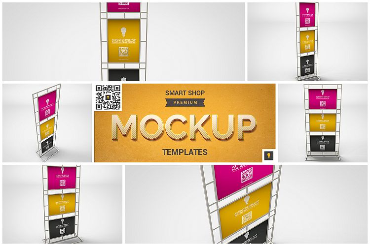 Poster Stand Display Mockup