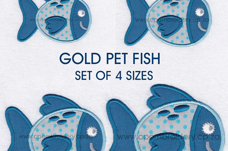 Gold Spotted Fish Applique Machine Embroidery Design