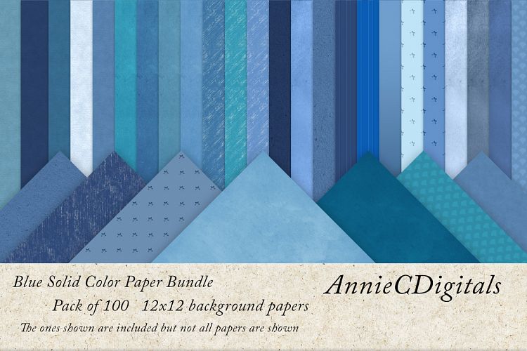 Blue solids digital paper bundle