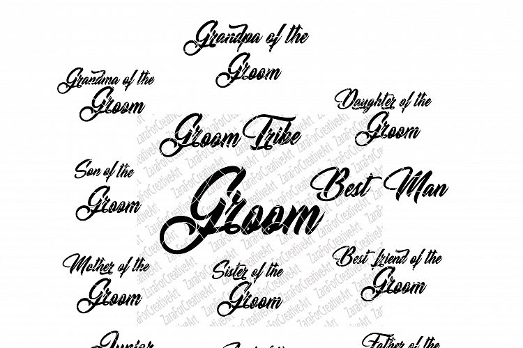 Groom Bridal Bundle SVG Bundle Wedding SVG Instant Download SVG Groom tribe Best Man Svg Cut Files Cricut Files Silhouette family love