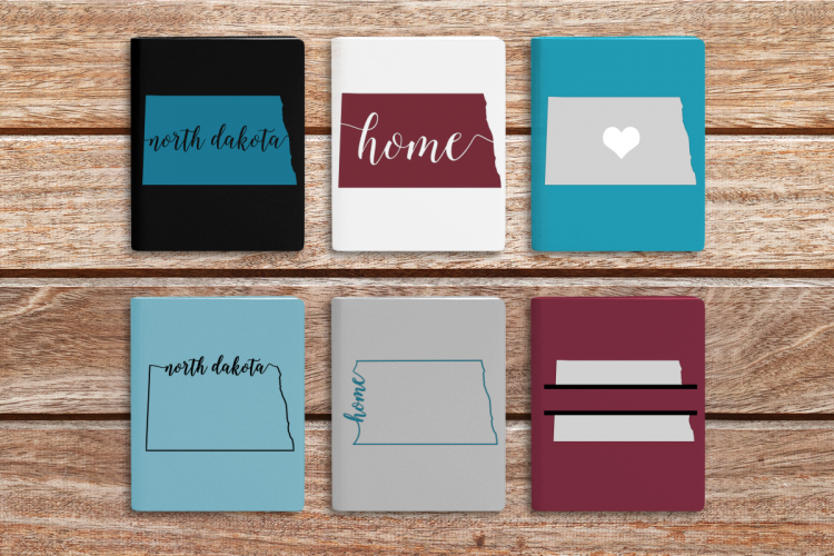 State of North Dakota SVG File Cutting Template