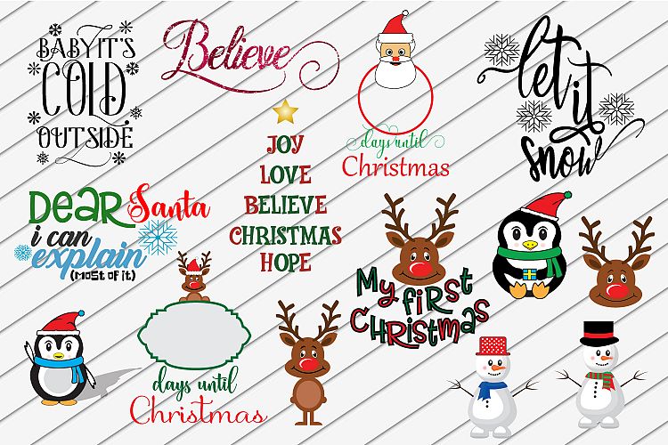 Mini Christmas Bundles Instant Download Believe Christmas SV