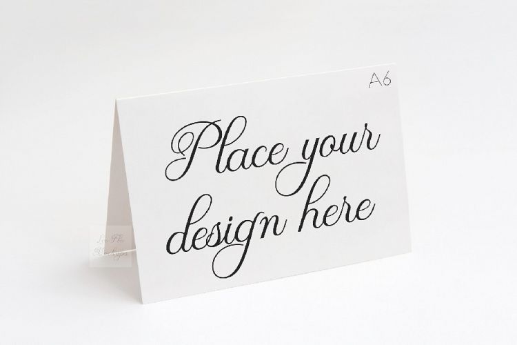 Greeting Card mock up A6 A5 horizontal perspective mockup