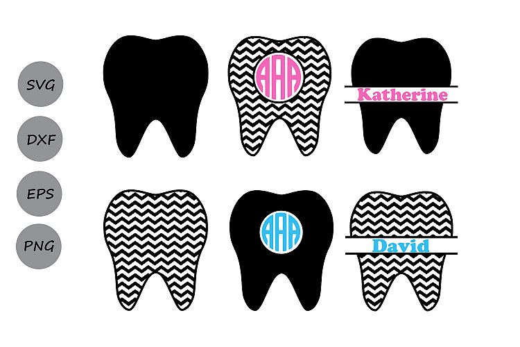 Tooth SVG, Tooth Monogram SVG, Teeth SVG, Dentist Tooth Svg Cut Files, Dentist Cutting File, Silhouette Files, Cricut Files, Dxf, Eps, Png.