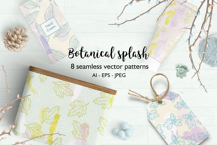 Botanical splash patterns