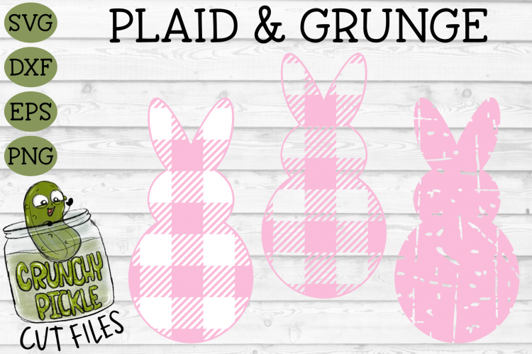 Download Free Svgs Download Plaid Grunge Spring Easter Bunny 1 Svg Cut File Free Design Resources