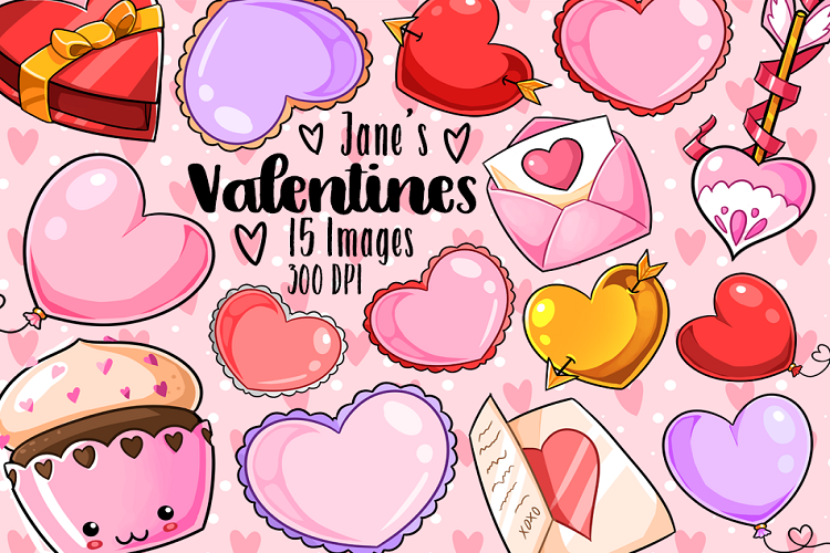 Kawaii Valentines Day Clipart