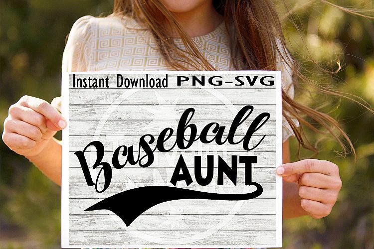Download Baseball Aunt SVG PNG Cricut Cameo Silhouette Brother Scan ...