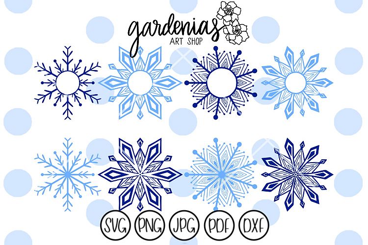 Snowflakes Monogram Frame
