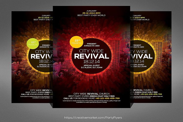 City Wide Revival Church Flyer