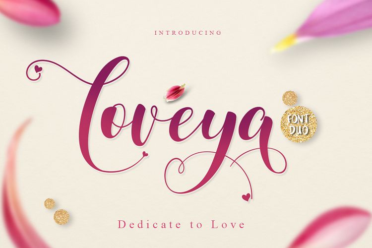 Loveya Script (Font Duo + Extras)