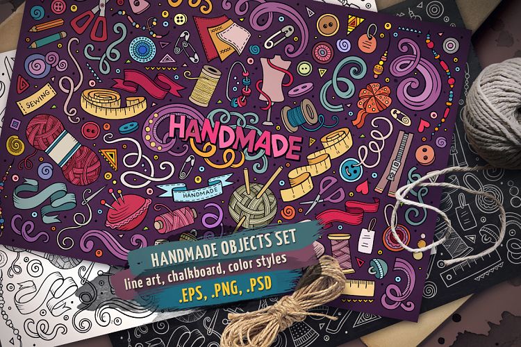 Handmade Objects & Elements Set