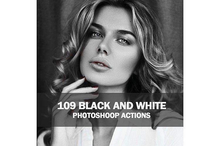 109 Black And White Photoshoop Actions Collection (Action for photoshop CS5,CS6,CC)