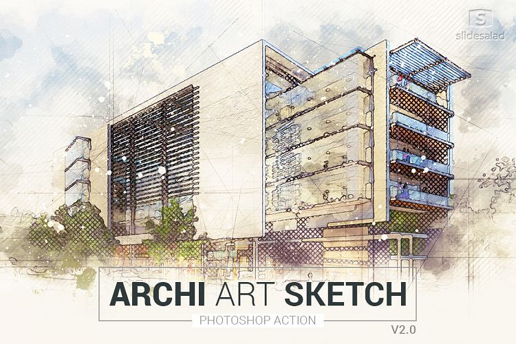 Archi Art Sketch Photoshop Action V2