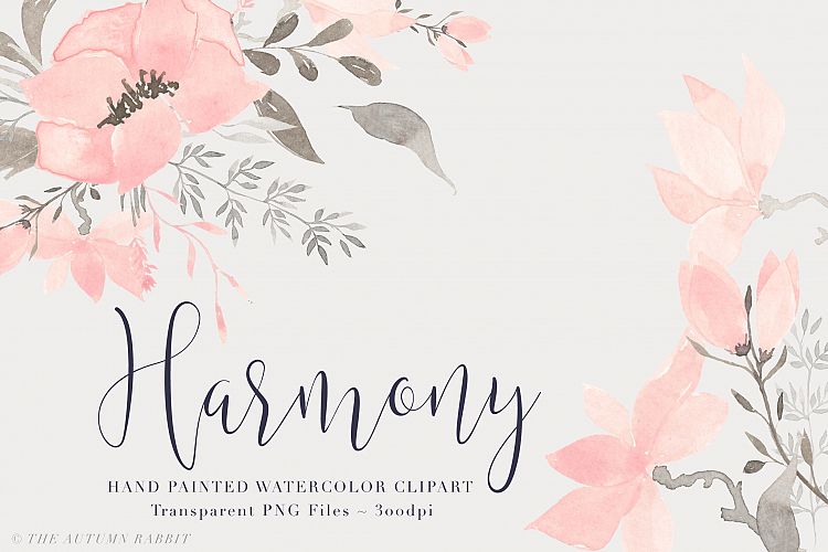 Watercolor Floral Clipart - Harmony