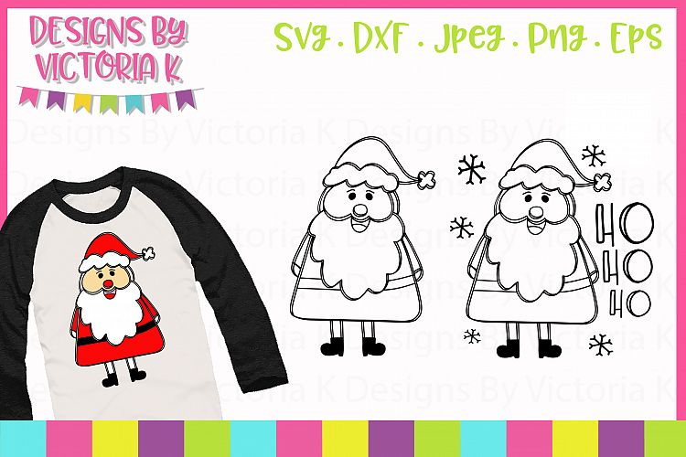 Santa Doodles, Christmas, SVG, DXF, PNG