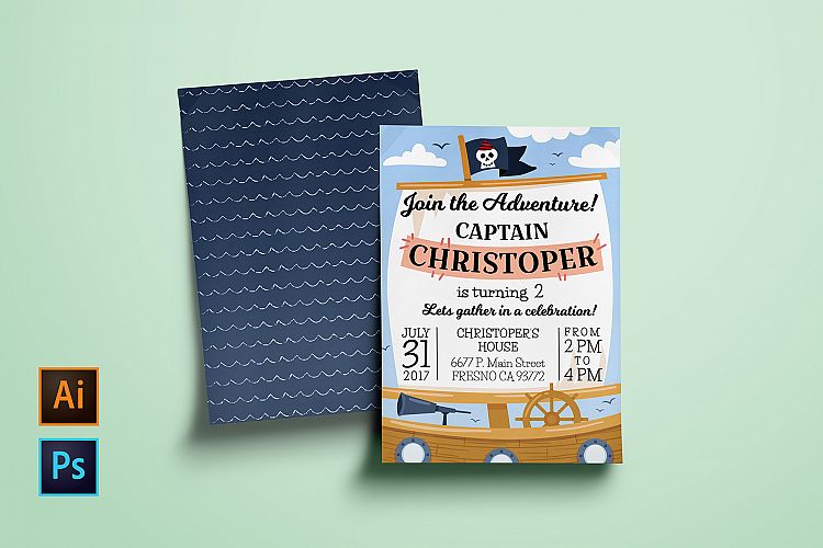 Pirate Birthday Party Invitation