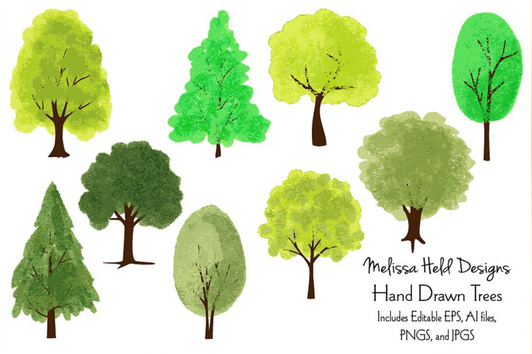 Hand Drawn Trees
