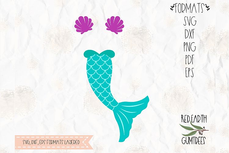 Download Mermaid tail and clam bra, scale in SVG, DXF, PNG,EPS ...